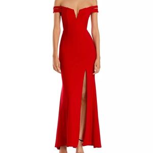 Red formal gown